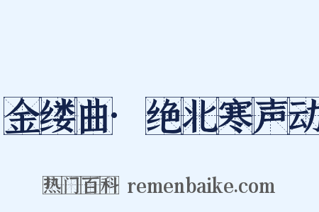 金缕曲·绝北寒声动是什么意思的图片